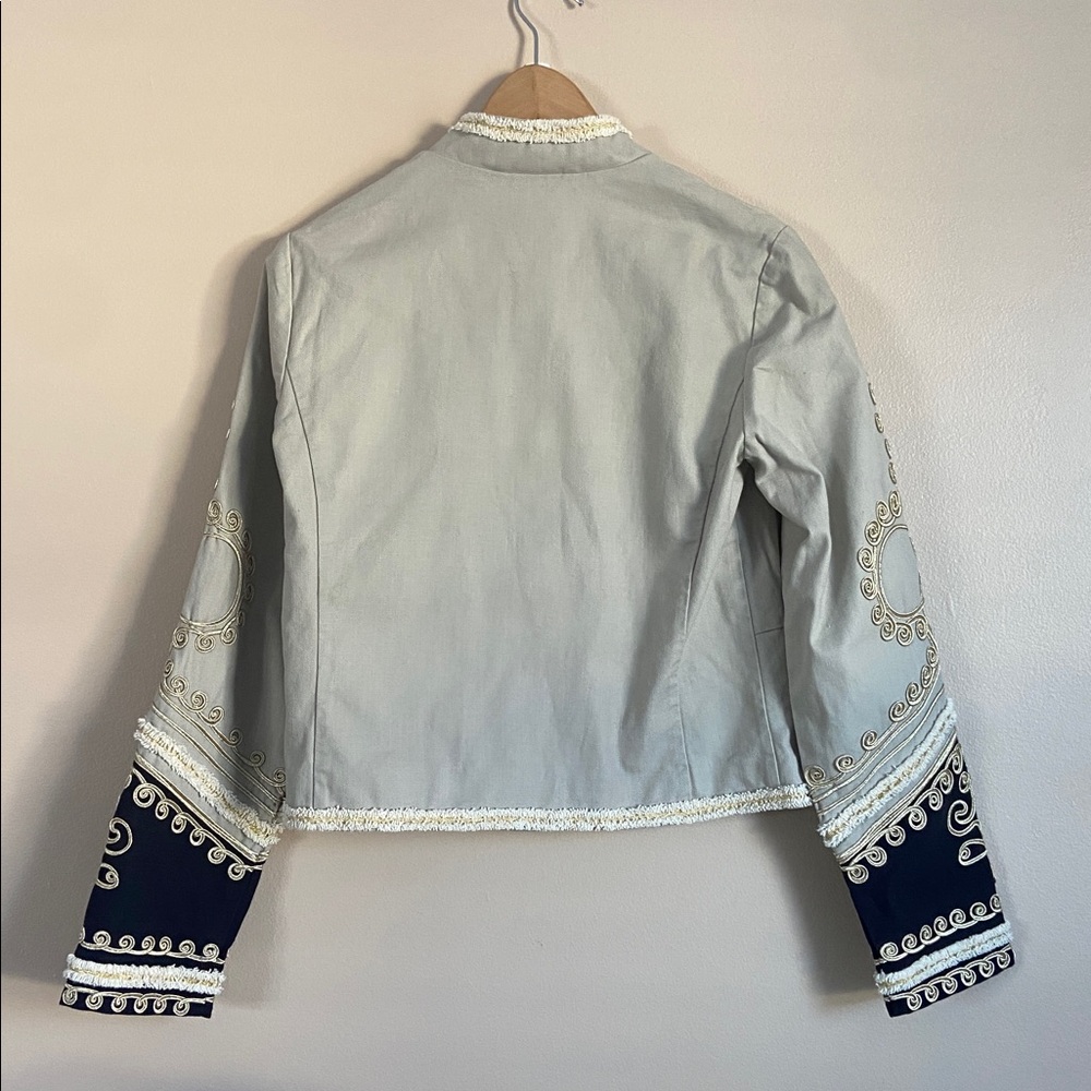 Boden Greenwich Military Embroidered Jacket Size 4 - Picture 8 of 12